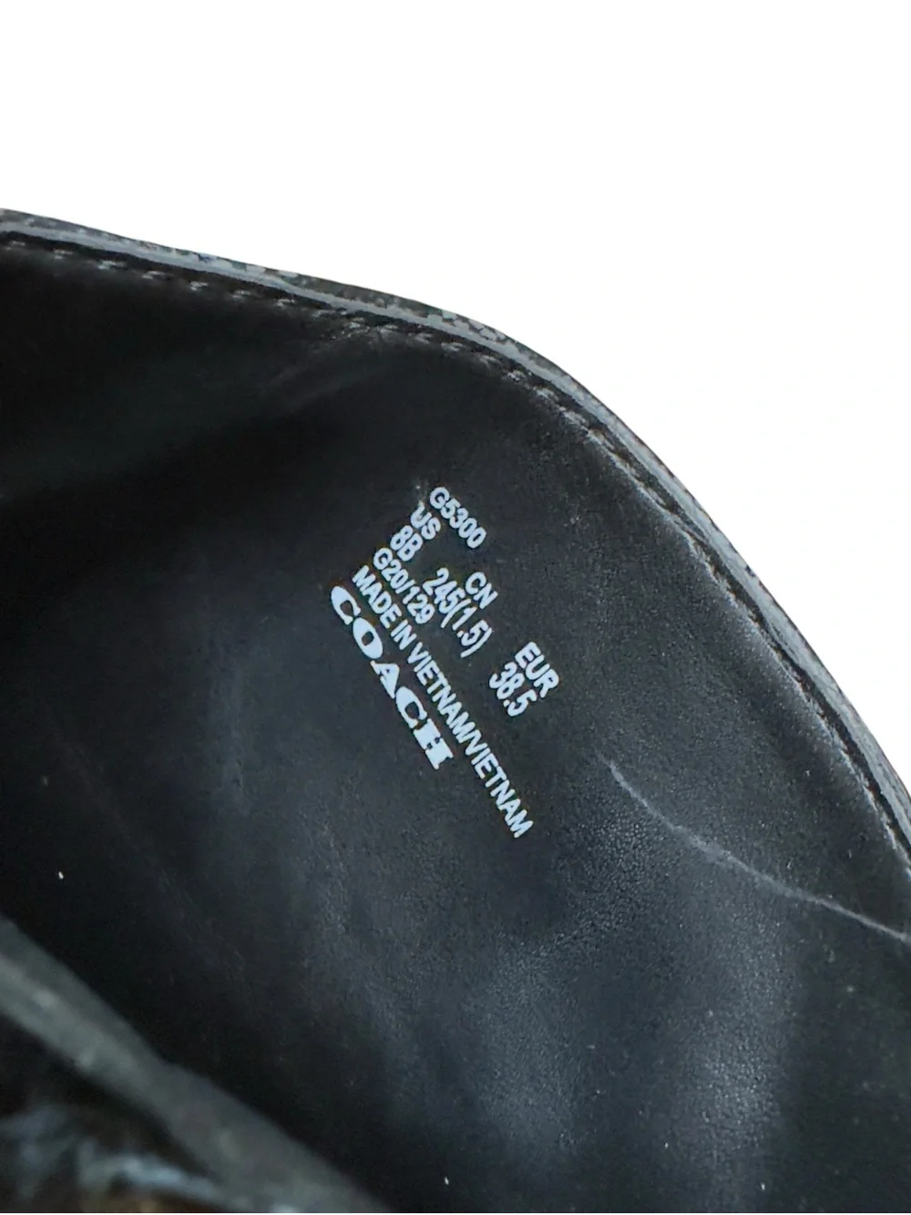 Coach Signature Jacquard Leather Ankle Boots Black Turnlock Side Zip Women’s 8.5
